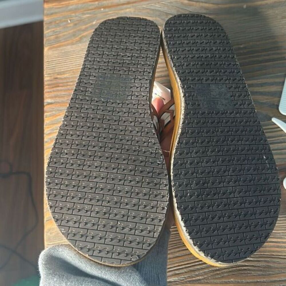 Billabong tan Nori Slider Sandals beach light weight‎ Eva comfort footbed - Picture 6 of 7